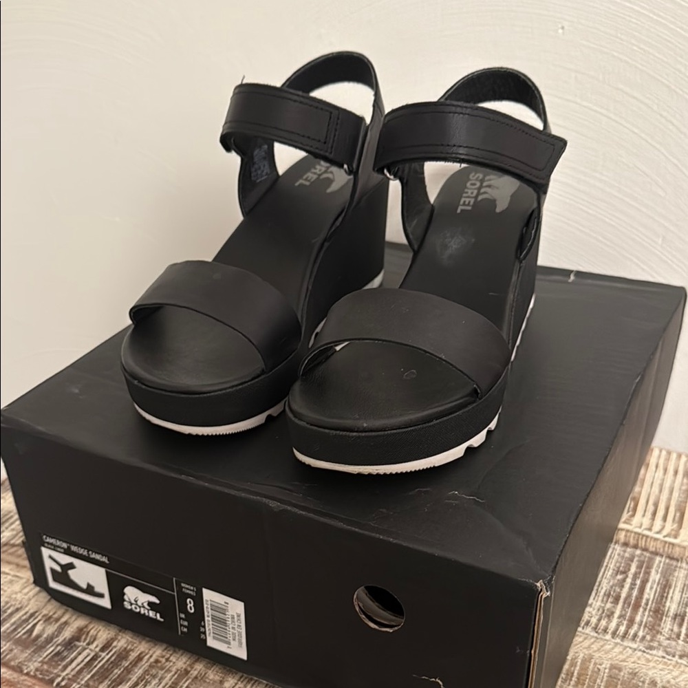 Sorel Cameron Wedge Sandal with Ankle Strap